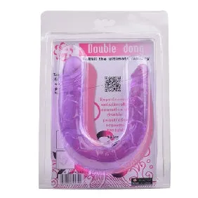 Dildos LFLLC Clear Purple Double Ended Realistic Dildo