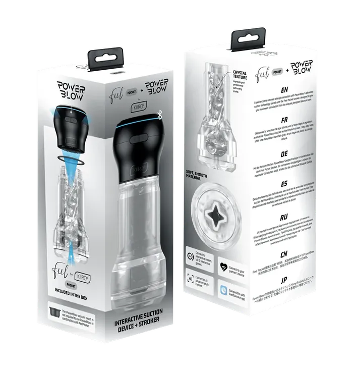 Male Sex Toys Kiiroo Powerblow Pocket Stroker Crystal