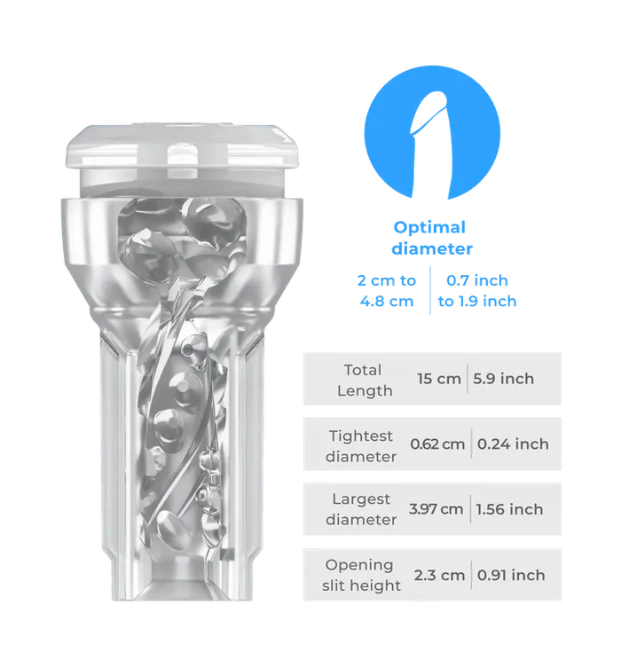 Male Sex Toys Kiiroo Powerblow Pocket Stroker Crystal
