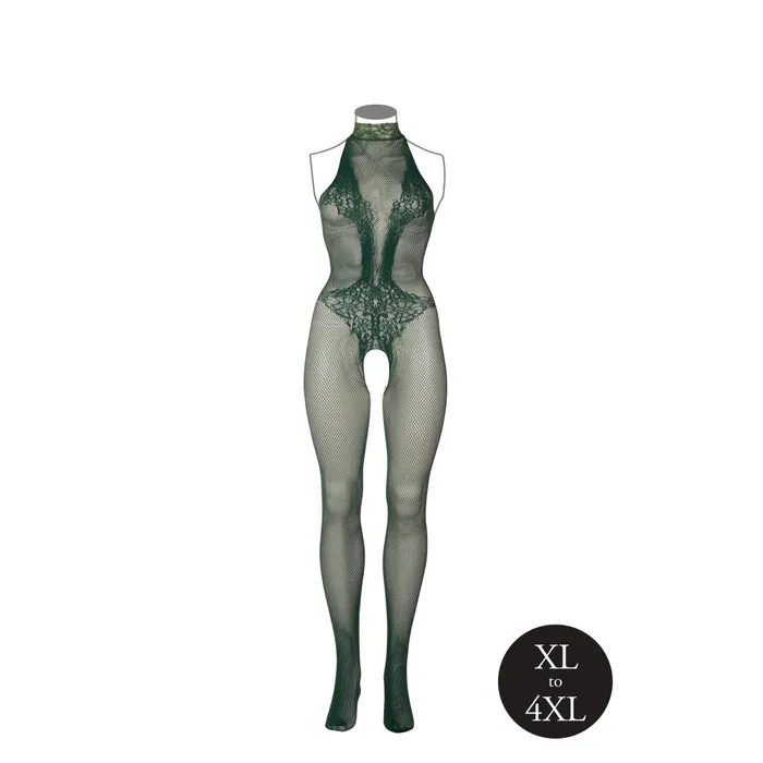 Male Sex Toys Le Desir Le Desir Green Crotchless Mesh One Piece Bodysuit