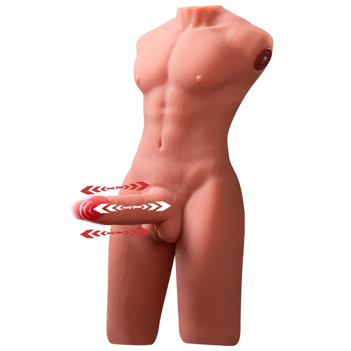 Male Sex Toys Male Torso Sex Doll Realistic Thrusting Dildo 