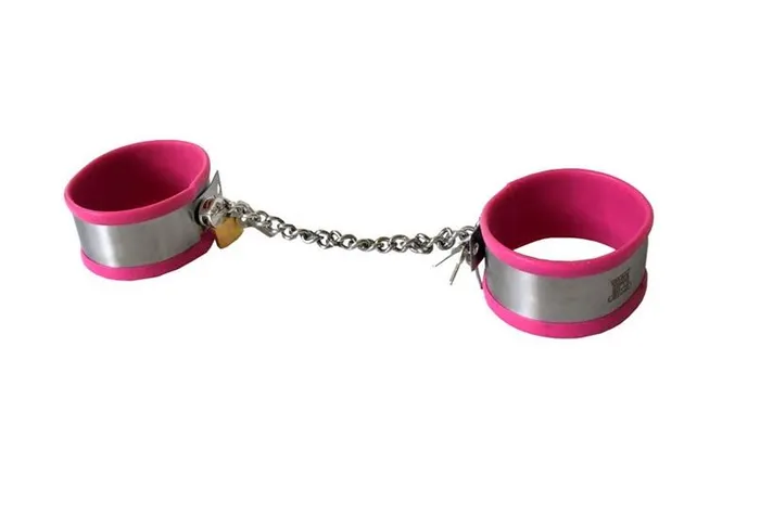 Male Sex Toys Steel Silicone Wrist Restraints Extasy