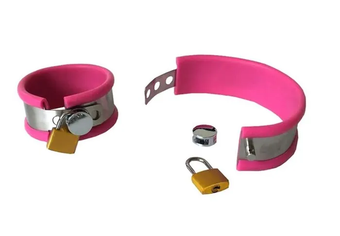 Male Sex Toys Steel Silicone Wrist Restraints Extasy