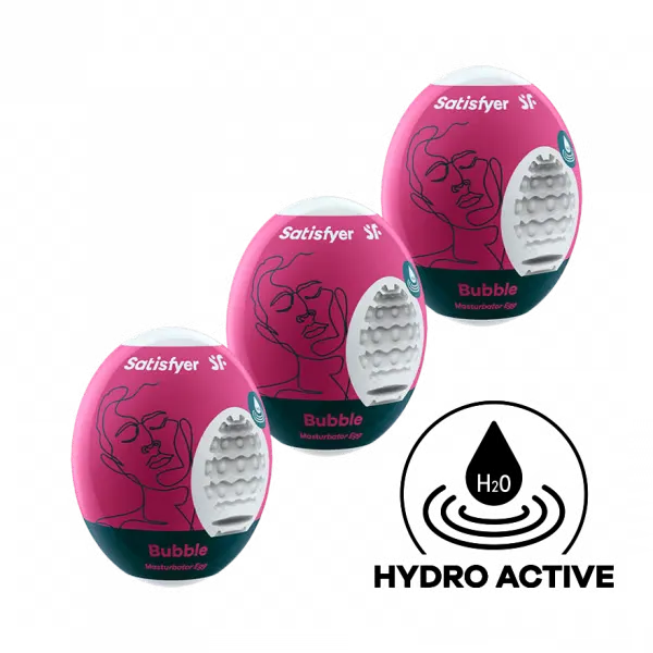 Satisfyer Male Sex Toys Masturbator Egg 3er Set Bubble Violet