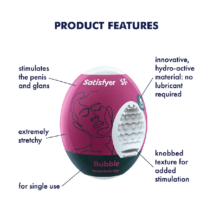 Satisfyer Male Sex Toys Masturbator Egg 3er Set Bubble Violet