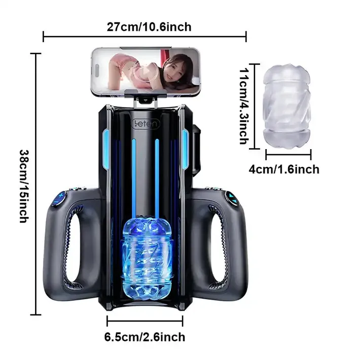 LETEN Cannon King Male Masturbator Auto Thrusting with DualHandle LETEN Male Sex Toys