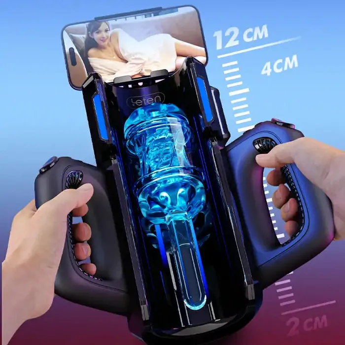 LETEN Cannon King Male Masturbator Auto Thrusting with DualHandle LETEN Male Sex Toys