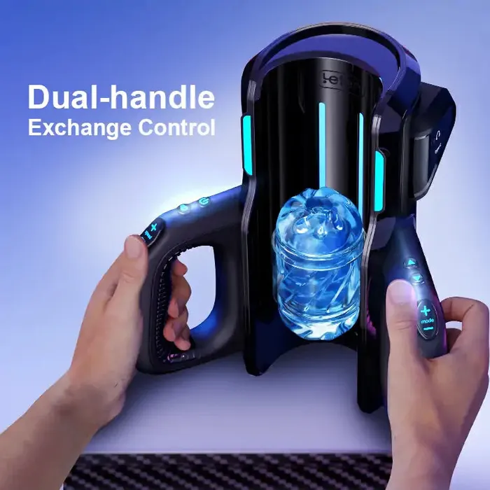LETEN Cannon King Male Masturbator Auto Thrusting with DualHandle LETEN Male Sex Toys