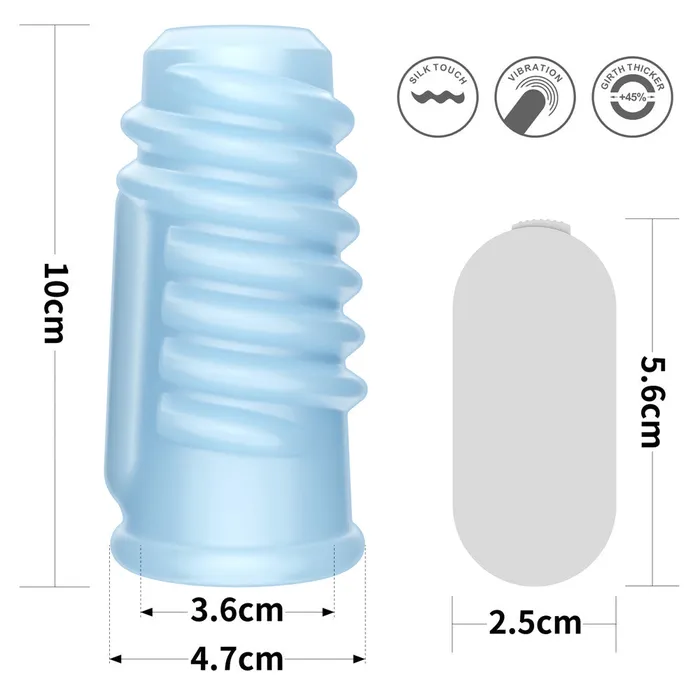 Male Sex Toys LOVETOY LOVETOY Vibrating Spiral Knights Ring Penis Sleeve Blue