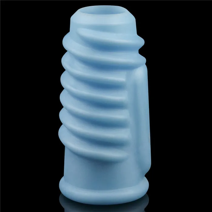 Male Sex Toys LOVETOY LOVETOY Vibrating Spiral Knights Ring Penis Sleeve Blue