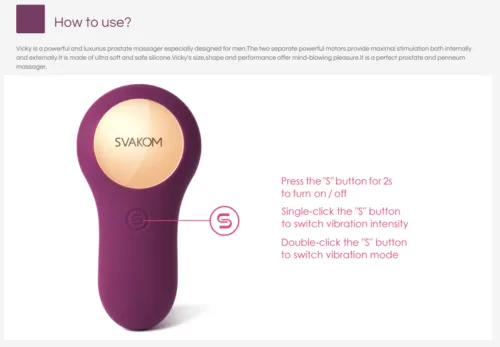 Svakom Anal SVAKOM Vicky Anal Plug Vibrator Prostate Massager