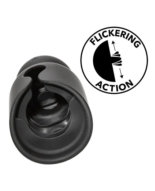 California Exotic Novelties Male Sex Toys Boundless Flickering Stroker Black