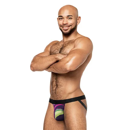 Male Power Galactic Strappy Ring Jock Print SM comme Male Sex Toys