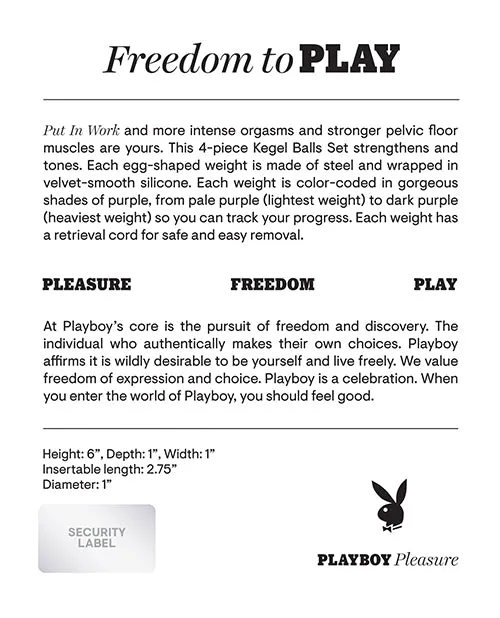 Playboy Pleasure Put In Work Kegel Set Acaiombre Evolved Novelties INC Female Sex Toys