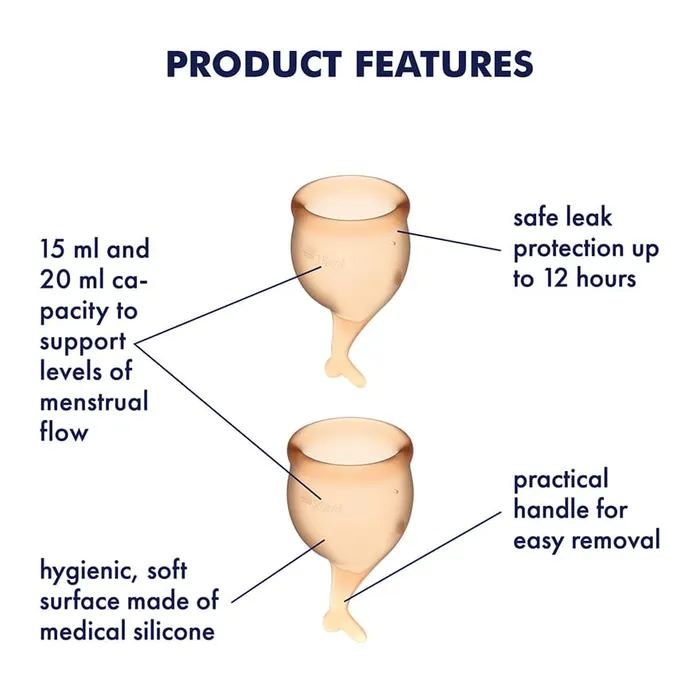 Satisfyer Satisfyer Feel Secure Menstrual Cups Vibrators Satisfyer Satisfyer Feel Secure Menstrual Cups Vibrators