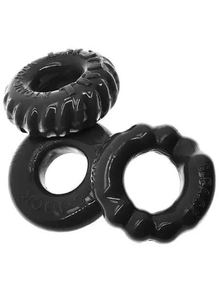 Bonemaker 3 Pc Cockring Set Black Oxballs Anal Bonemaker 3 Pc Cockring Set Black Oxballs Anal