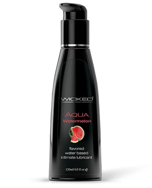 Wicked Sensual Care Vibrators Aqua Water Based Ludricant 4 Oz Watermelon