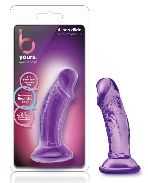 Blush Novelties Dildos Blush B Yours Sweet n Small 4 Dildo w Suction Cup Purple Blush Novelties Dildos Blush B Yours Sweet n Small 4 Dildo w Suction Cup Purple