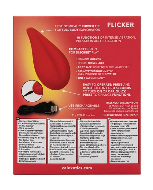 Cal Exotics Vibrators Red Hot Flicker Red