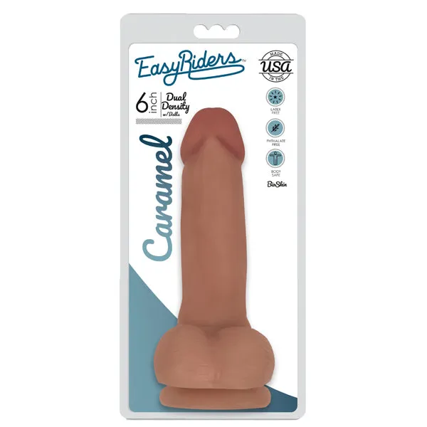 Easy Riders 6 Inch Dual Density Dildo With Balls Medium Curve Novelties Dildos Easy Riders 6 Inch Dual Density Dildo With Balls Medium Curve Novelties Dildos