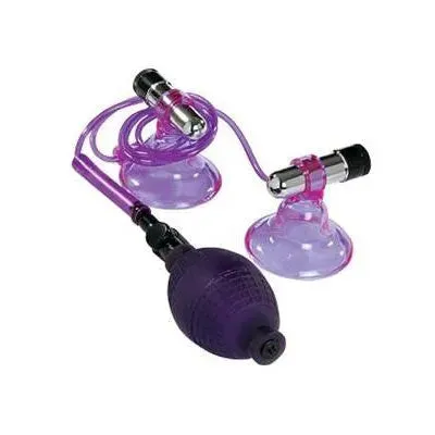 HiBeam Vibrating Nipple Pumps MultiSpeed Pink Batts Inc Doc Johnson Vibrators