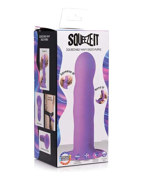 XR Brands Dildos SqueezeIt Squeezable Wavy Dildo